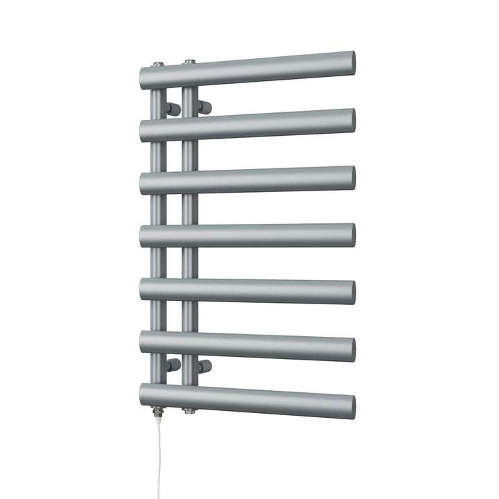 Elyan - Silver Electric Towel Rail H766mm x W500mm 300w Standard
