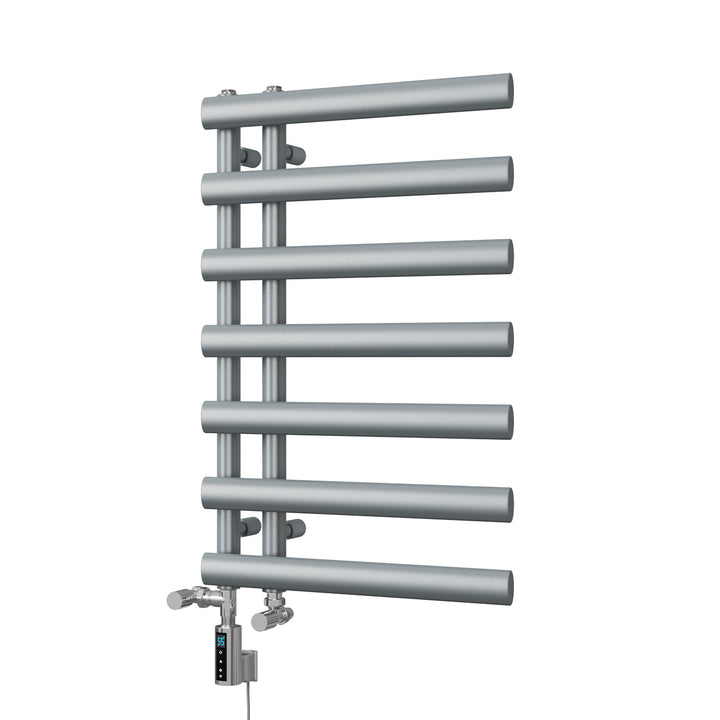 Elyan - Silver Dual Fuel Towel Rail H766mm x W500mm Thermostatic WIFI