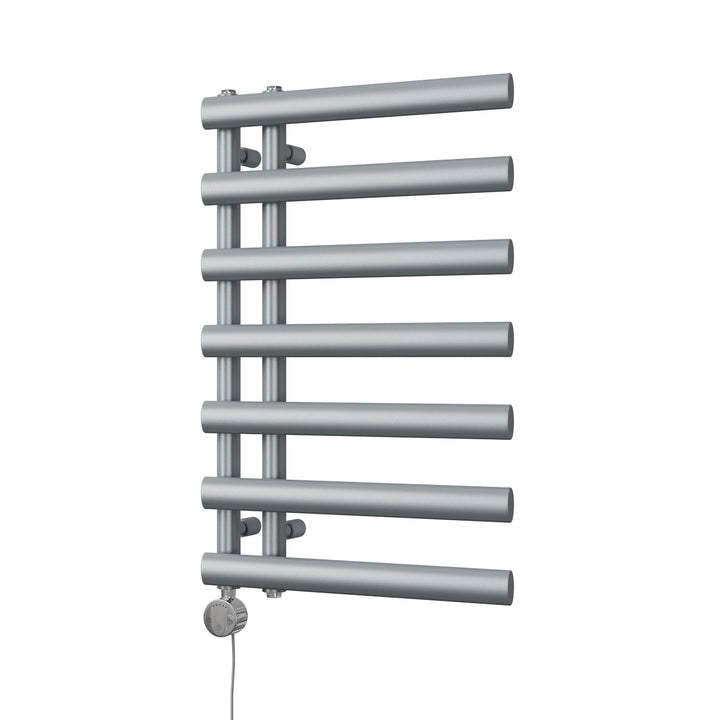 Elyan - Silver Electric Towel Rail H766mm x W500mm 300w Thermostatic
