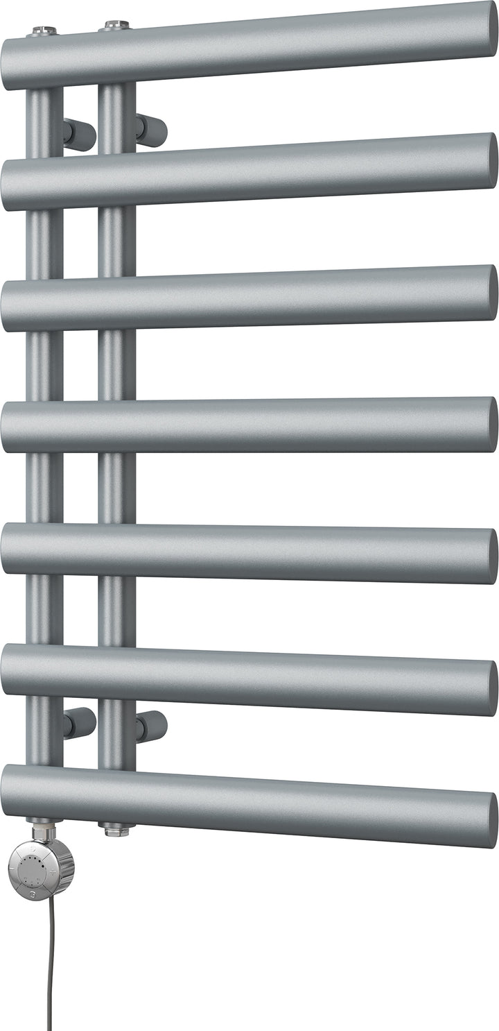 Elyan - Silver Electric Towel Rail H766mm x W500mm 300w Thermostatic