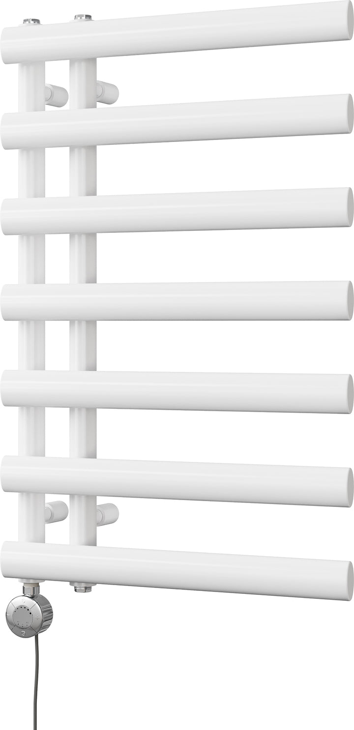 Elyan - White Electric Towel Rail H766mm x W500mm 300w Thermostatic