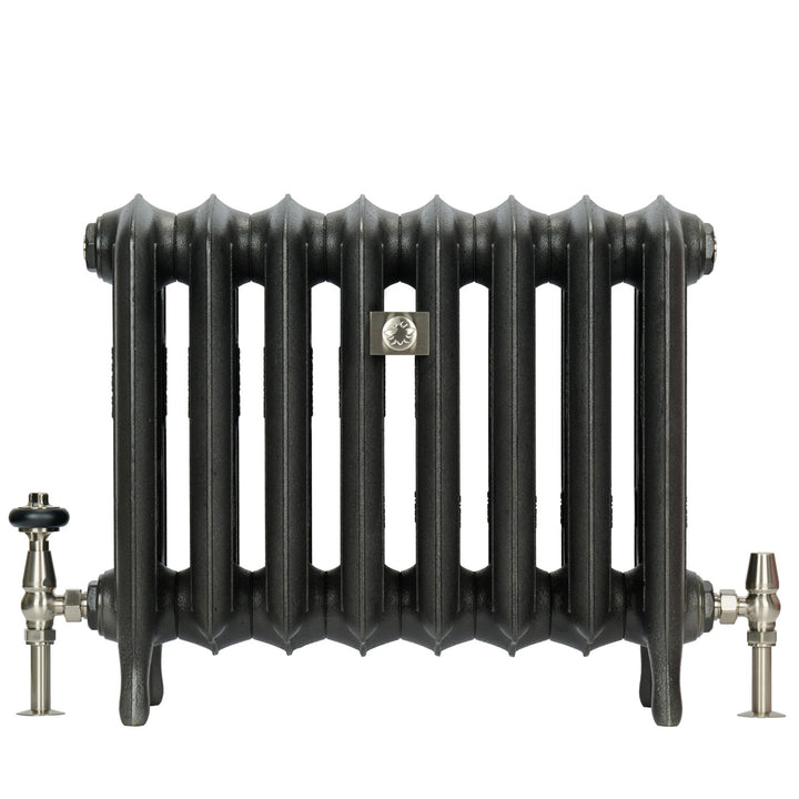 Emmeline III - Ceramic White Cast Iron Column Radiator H470mm x W429mm 3 Column - Floor Standing