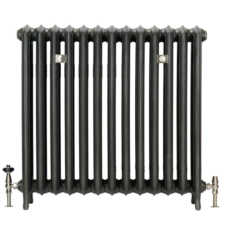Emmeline III - Ceramic White Cast Iron Column Radiator H870mm x W363mm 3 Column - Floor Standing