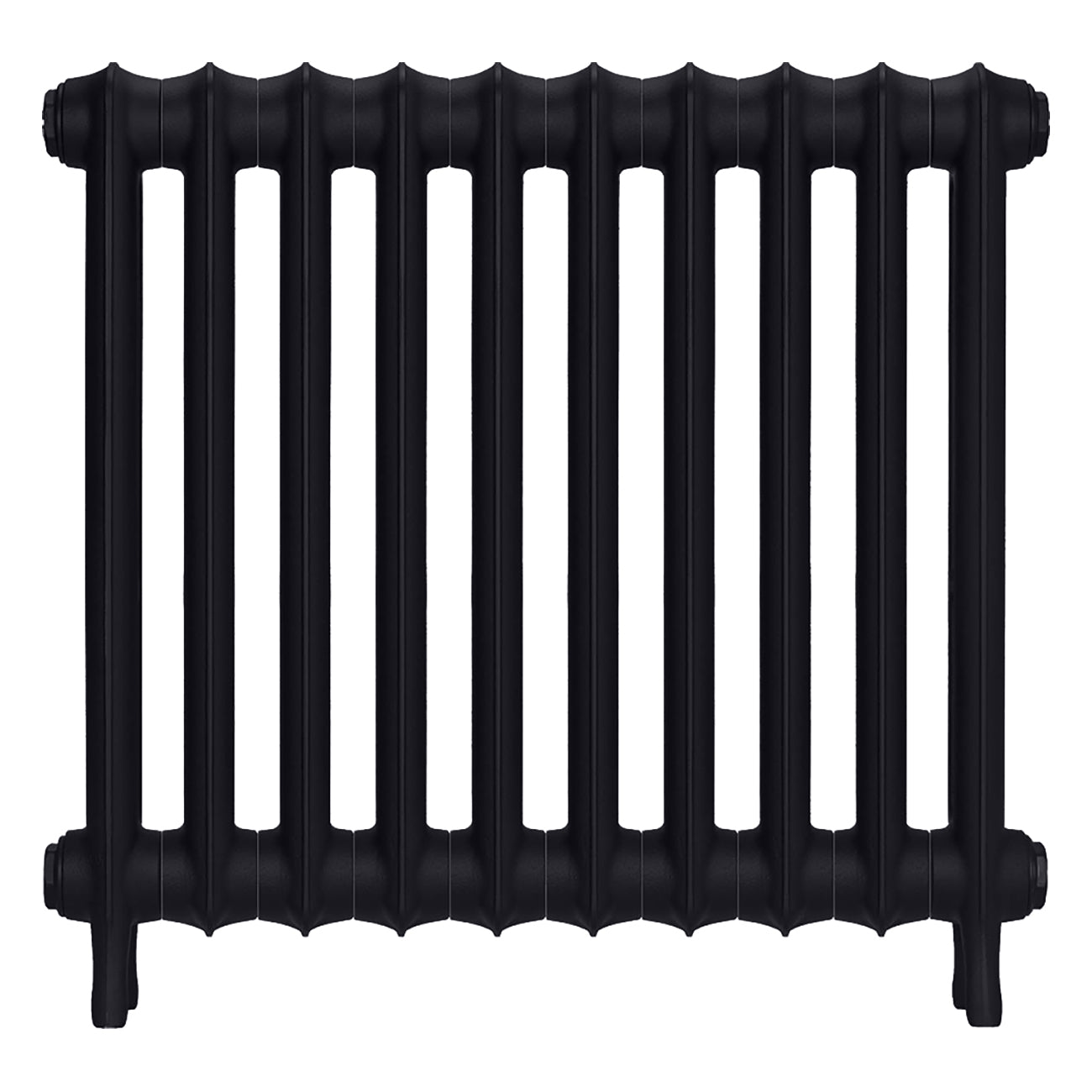 Emmeline I - Astral Grey Dark Cast Iron Column Radiator H607mm x W695mm 1 Column - Wall Hung