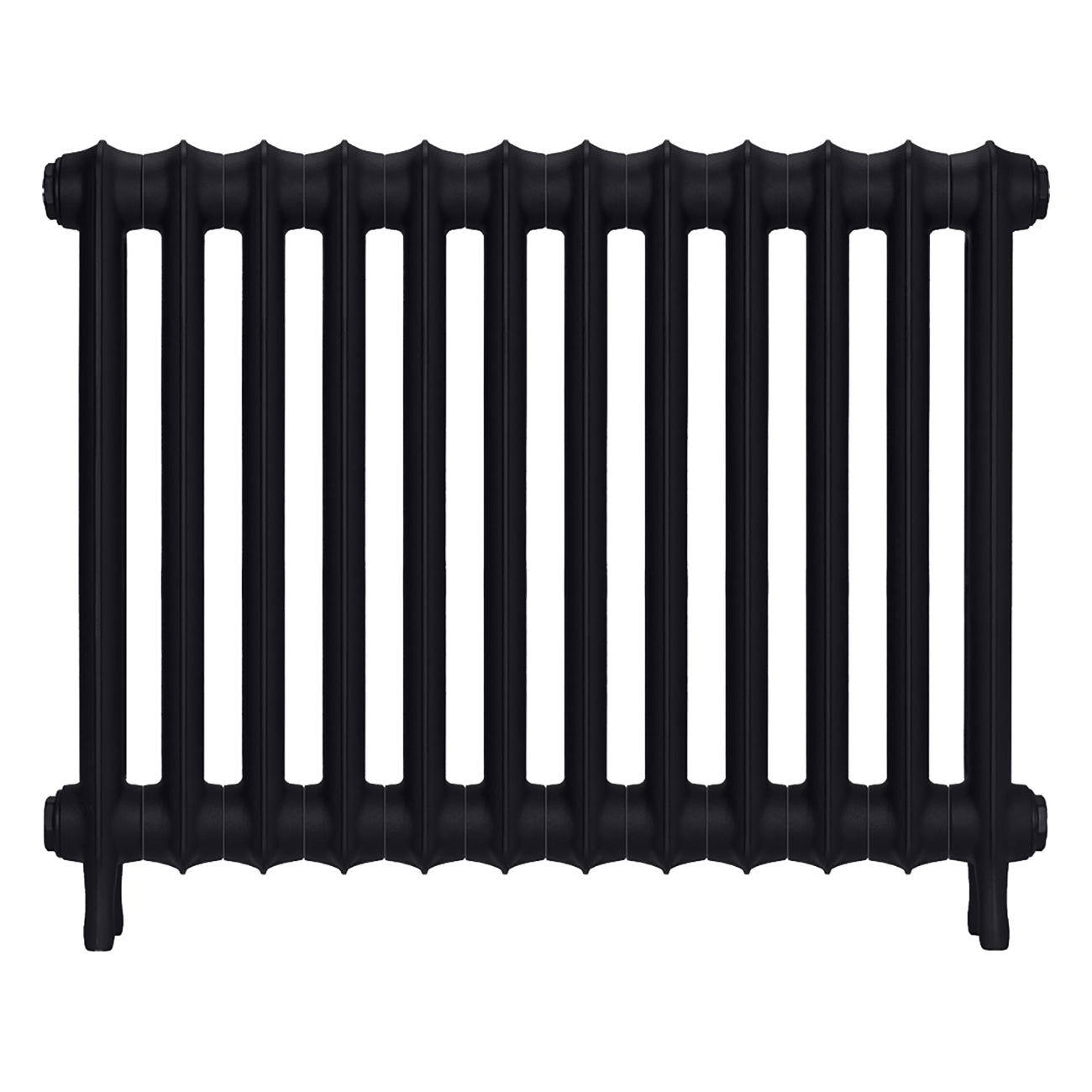 Emmeline I - Astral Grey Dark Cast Iron Column Radiator H607mm x W828mm 1 Column - Wall Hung