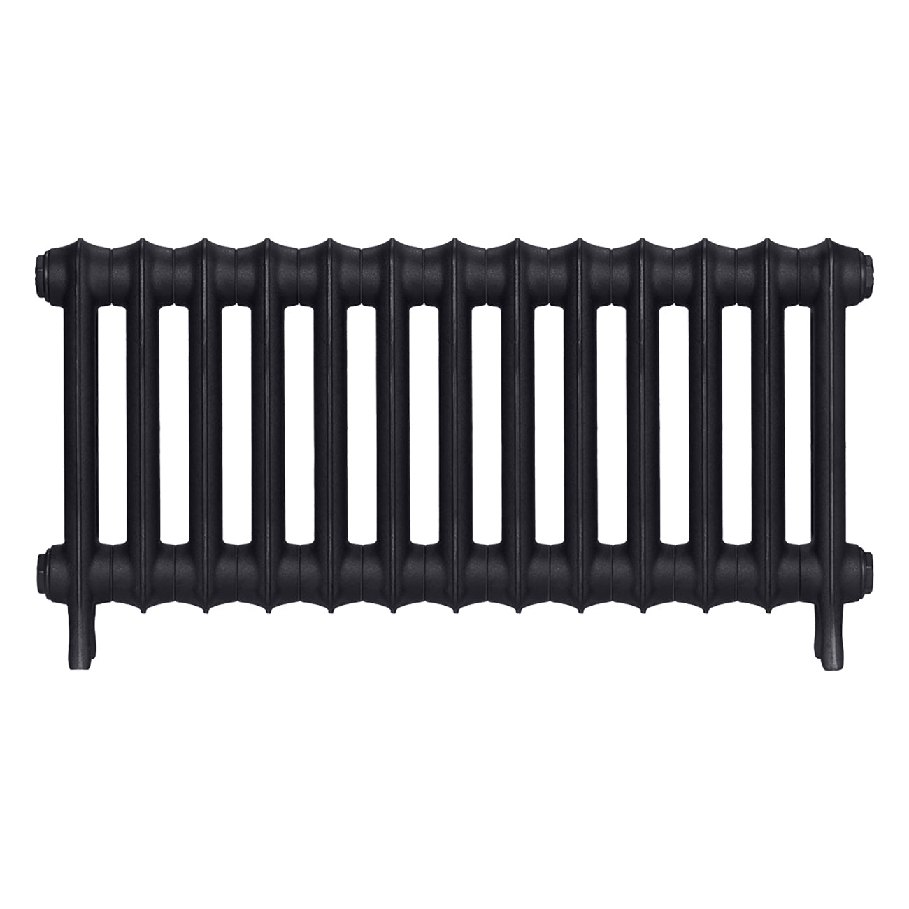 Emmeline I - Astral Grey Dark Cast Iron Column Radiator H407mm x W895mm 1 Column - Wall Hung