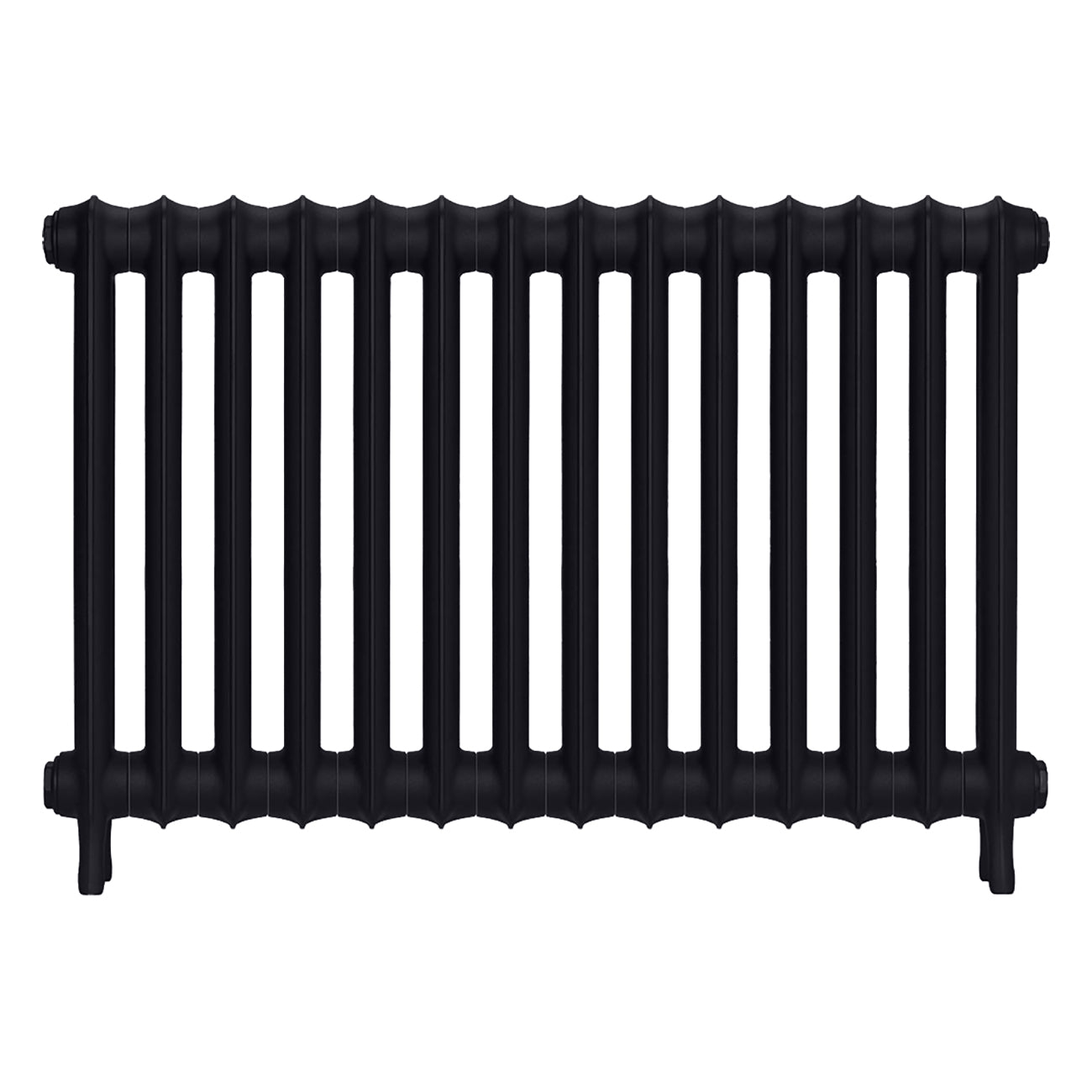 Emmeline I - Astral Grey Dark Cast Iron Column Radiator H607mm x W961mm 1 Column - Wall Hung
