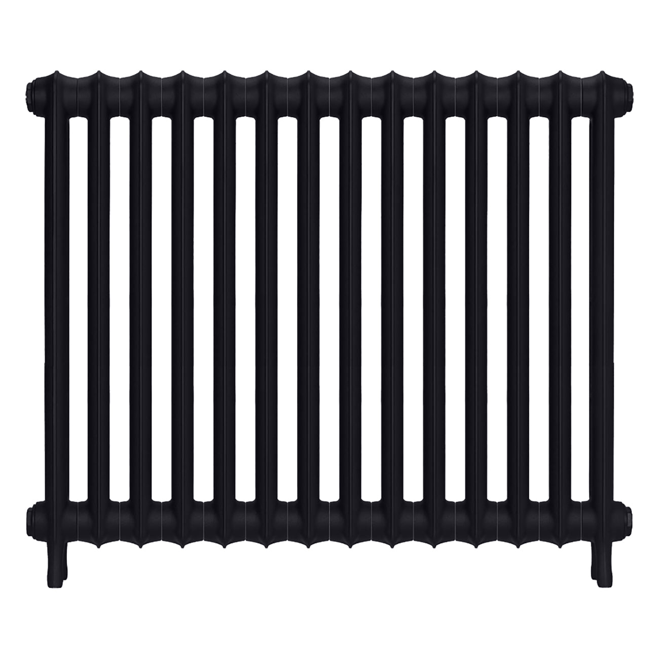 Emmeline I - Astral Grey Dark Cast Iron Column Radiator H807mm x W961mm 1 Column - Wall Hung