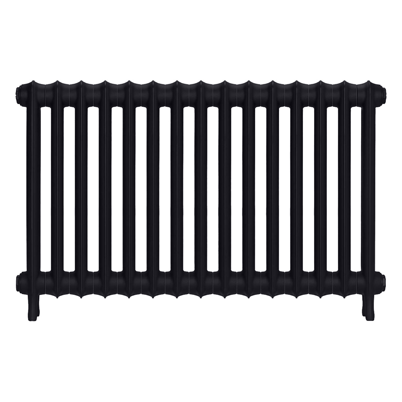 Emmeline I - Astral Grey Dark Cast Iron Column Radiator H607mm x W1028mm 1 Column - Wall Hung