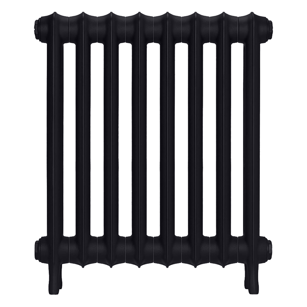 Emmeline I - Astral Grey Dark Cast Iron Column Radiator H607mm x W562mm 1 Column - Wall Hung