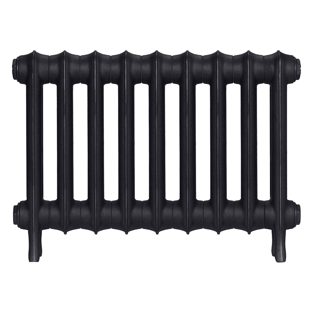 Emmeline I - Astral Grey Dark Cast Iron Column Radiator H407mm x W629mm 1 Column - Wall Hung