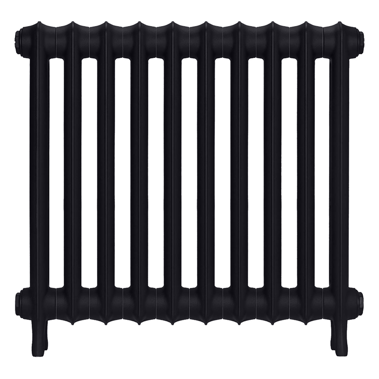 Emmeline II - Astral Grey Dark Cast Iron Column Radiator H613mm x W695mm 2 Column - Wall Hung
