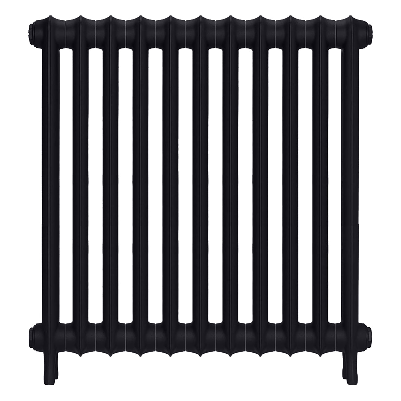 Emmeline II - Astral Grey Dark Cast Iron Column Radiator H813mm x W762mm 2 Column - Wall Hung