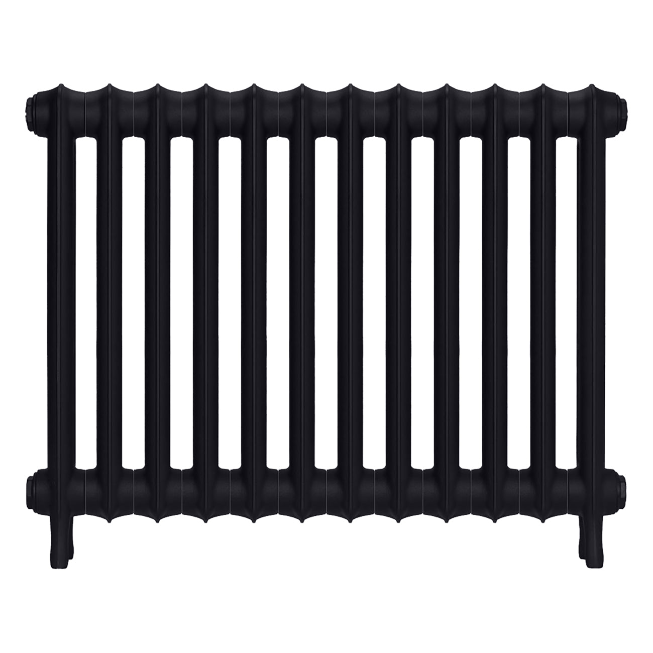 Emmeline II - Astral Grey Dark Cast Iron Column Radiator H613mm x W828mm 2 Column - Wall Hung