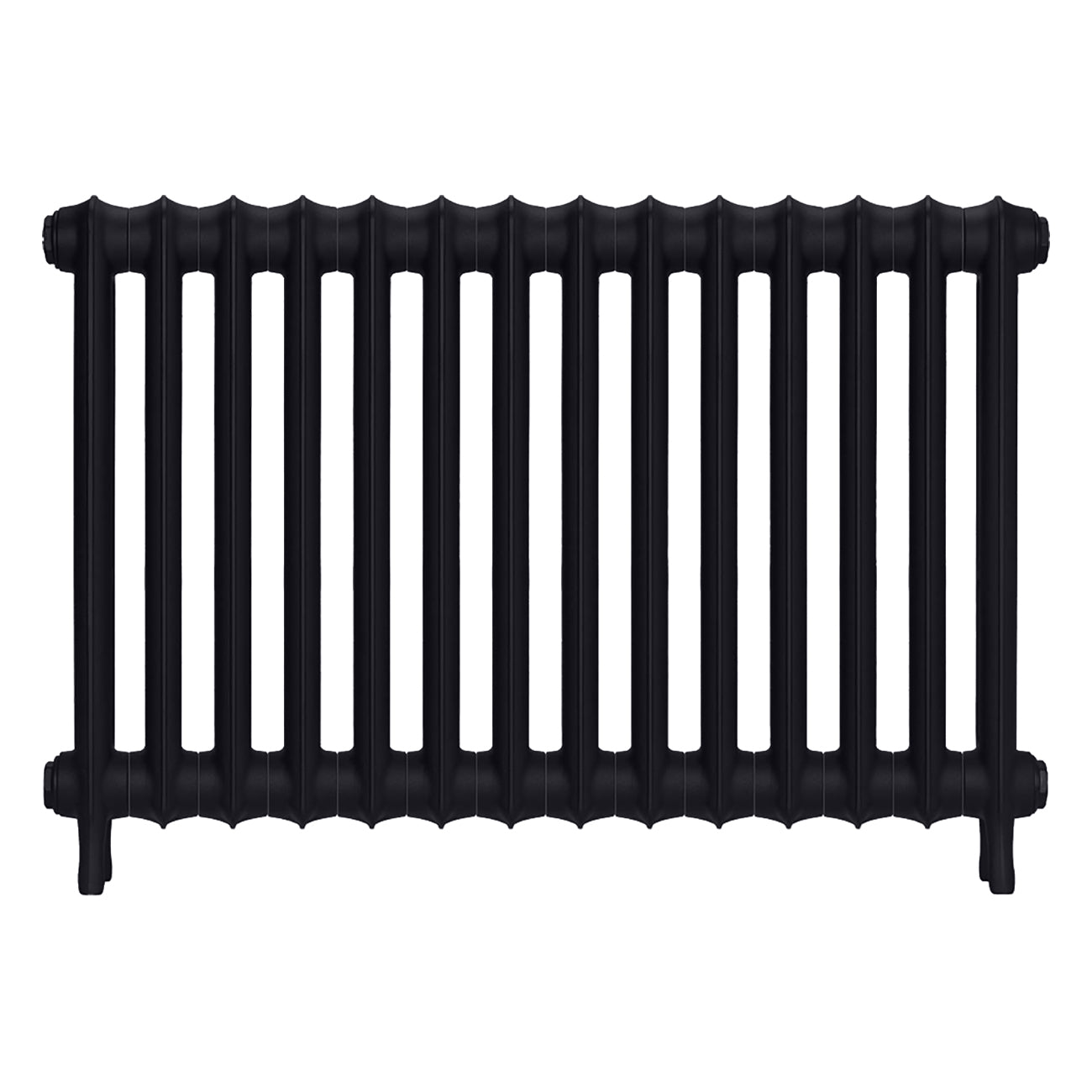 Emmeline II - Astral Grey Dark Cast Iron Column Radiator H613mm x W961mm 2 Column - Wall Hung