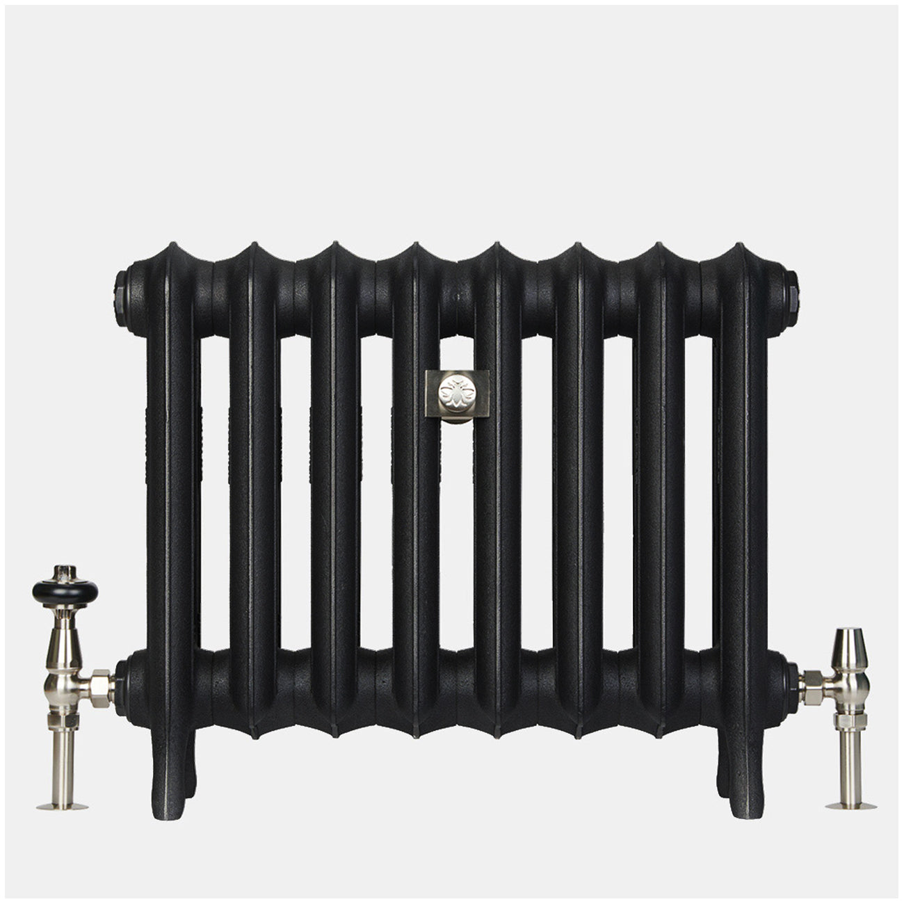 Emmeline II - Astral Grey Dark Cast Iron Column Radiator H470mm x W296mm 2 Column - Floor Standing