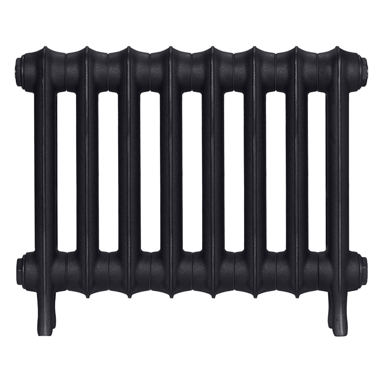 Emmeline II - Astral Grey Dark Cast Iron Column Radiator H413mm x W562mm 2 Column - Wall Hung