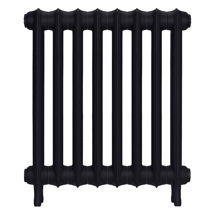 Emmeline II - Astral Grey Dark Cast Iron Column Radiator H613mm x W562mm 2 Column - Wall Hung