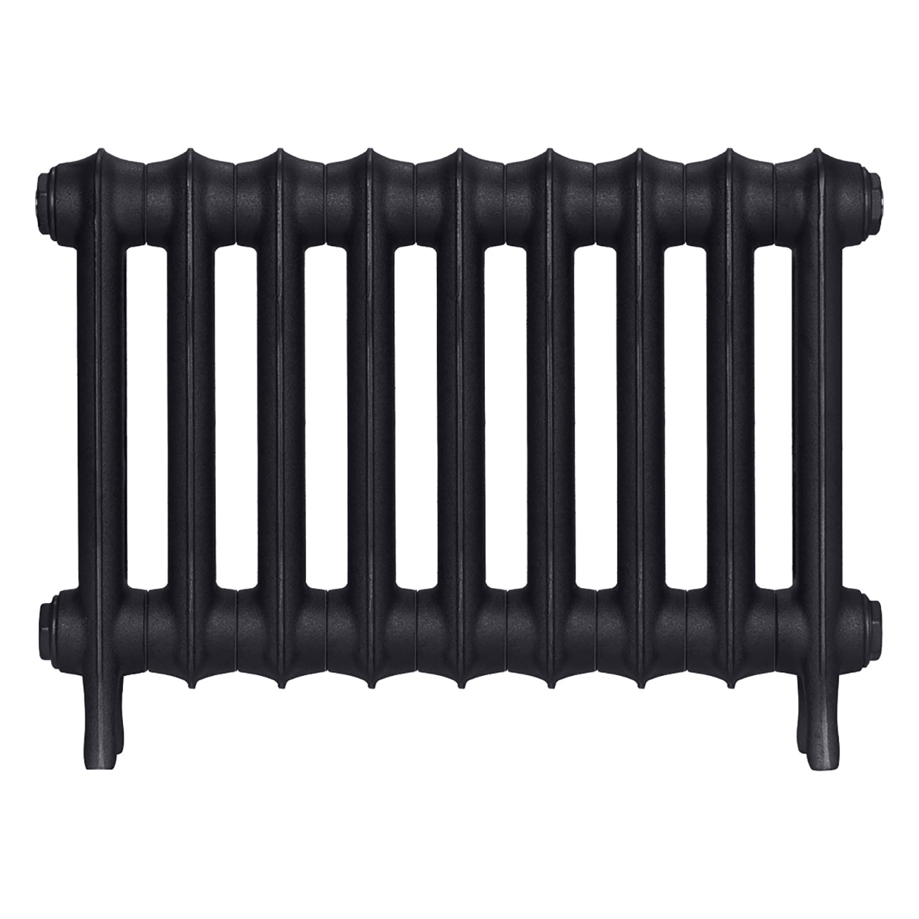 Emmeline II - Astral Grey Dark Cast Iron Column Radiator H413mm x W629mm 2 Column - Wall Hung
