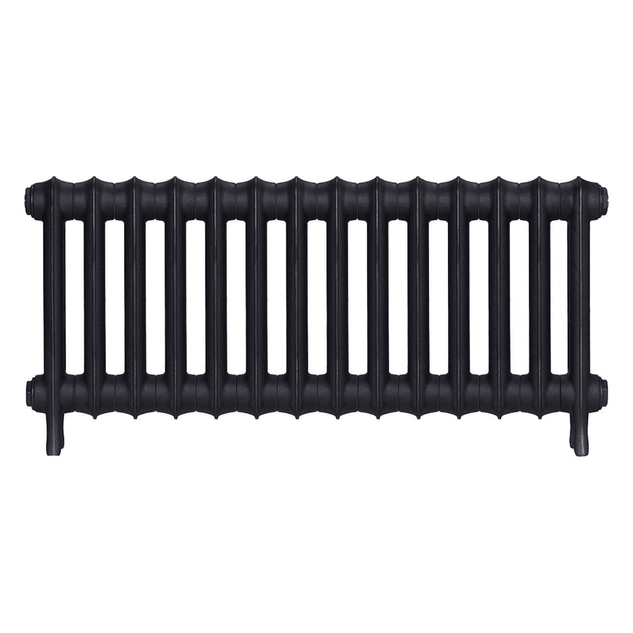 Emmeline III - Astral Grey Dark Cast Iron Column Radiator H416mm x W961mm 3 Column - Wall Hung