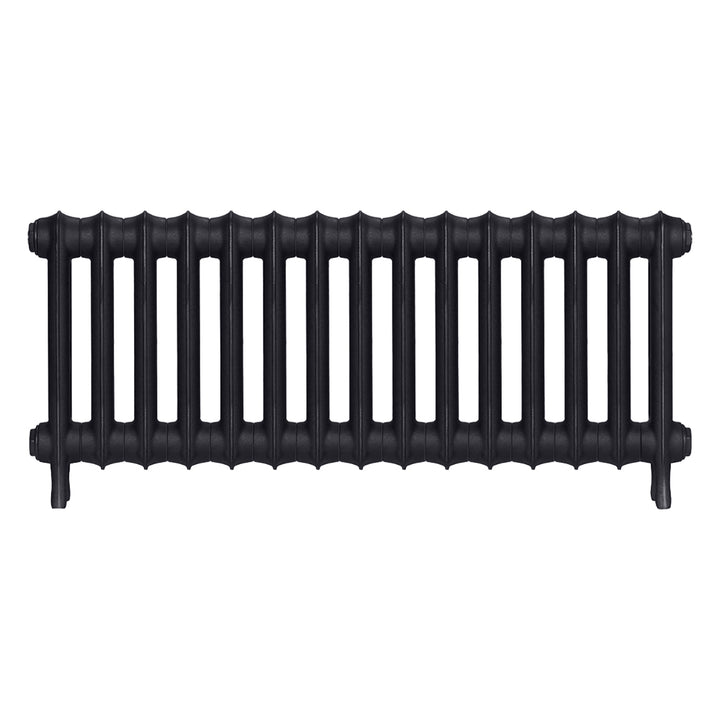 Emmeline III - Astral Grey Dark Cast Iron Column Radiator H416mm x W1028mm 3 Column - Wall Hung