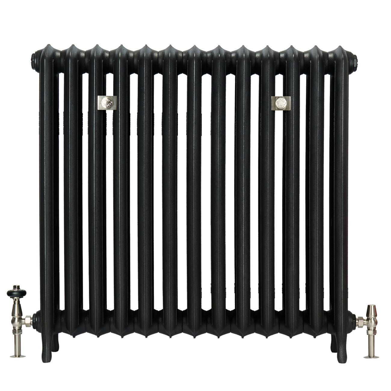 Emmeline III - Astral Grey Dark Cast Iron Column Radiator H870mm x W429mm 3 Column - Floor Standing