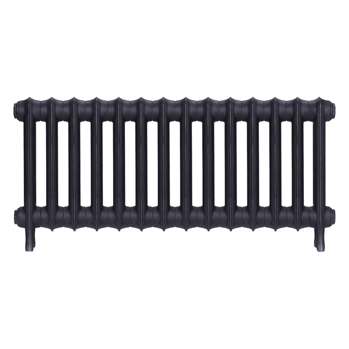 Emmeline I - Astral Grey Mid Cast Iron Column Radiator H407mm x W961mm 1 Column - Wall Hung