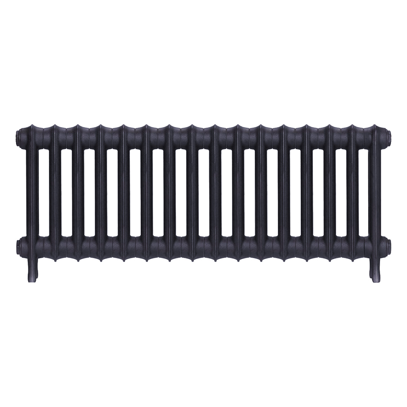 Emmeline I - Astral Grey Mid Cast Iron Column Radiator H407mm x W1094mm 1 Column - Wall Hung