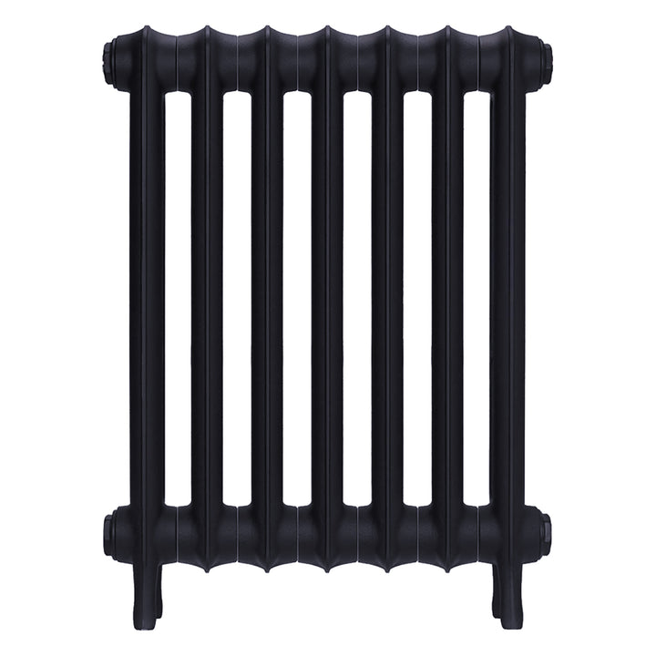 Emmeline I - Astral Grey Mid Cast Iron Column Radiator H607mm x W496mm 1 Column - Wall Hung