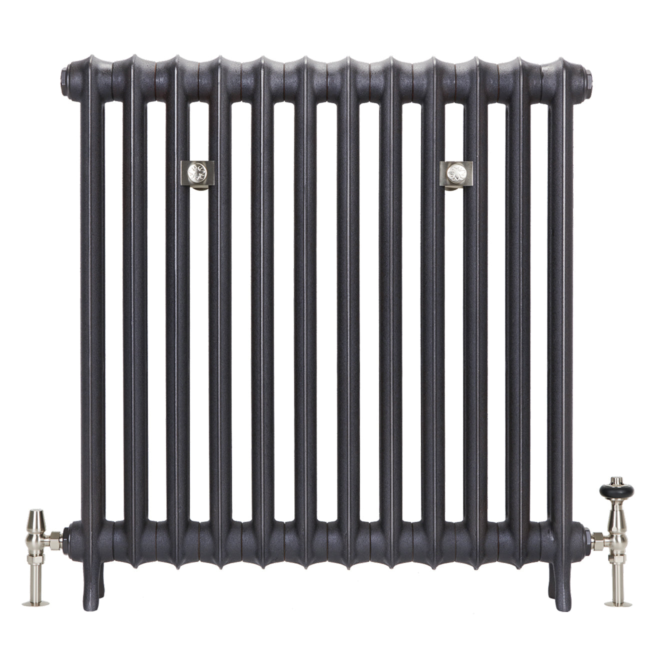 Emmeline I - Astral Grey Mid Cast Iron Column Radiator H865mm x W695mm 1 Column - Floor Standing