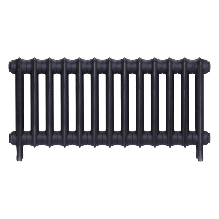 Emmeline II - Astral Grey Mid Cast Iron Column Radiator H413mm x W895mm 2 Column - Wall Hung