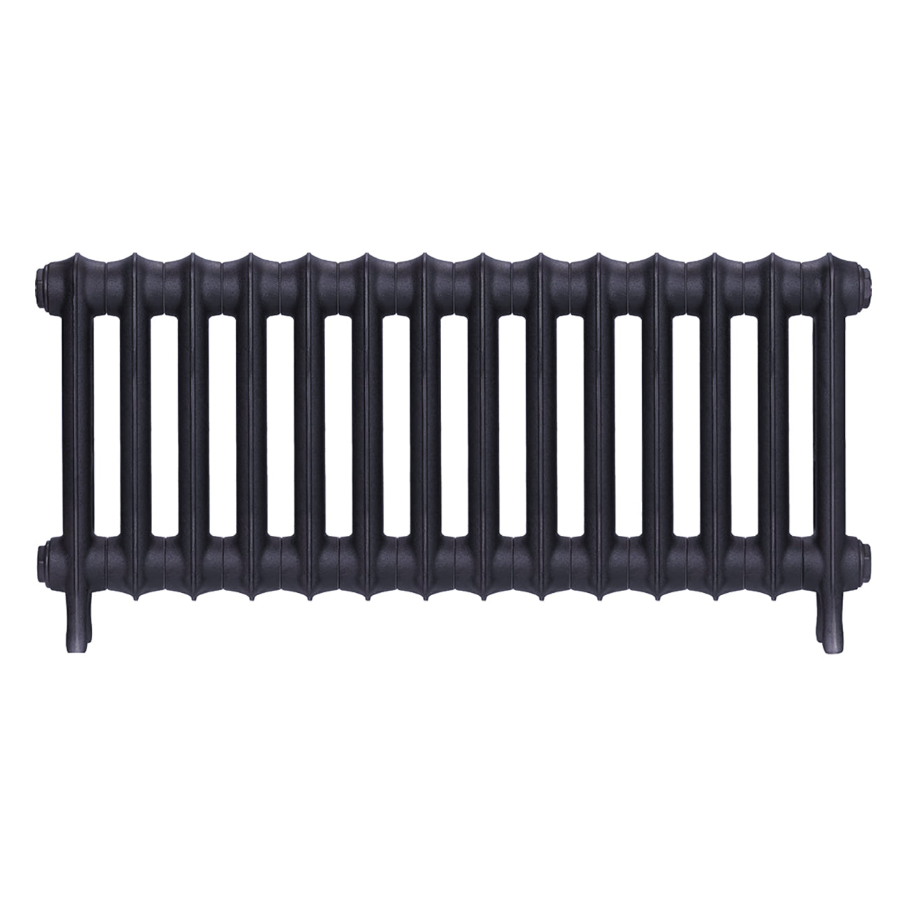 Emmeline II - Astral Grey Mid Cast Iron Column Radiator H413mm x W961mm 2 Column - Wall Hung