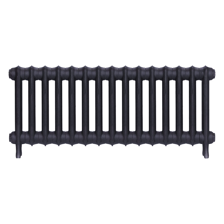 Emmeline II - Astral Grey Mid Cast Iron Column Radiator H413mm x W1028mm 2 Column - Wall Hung