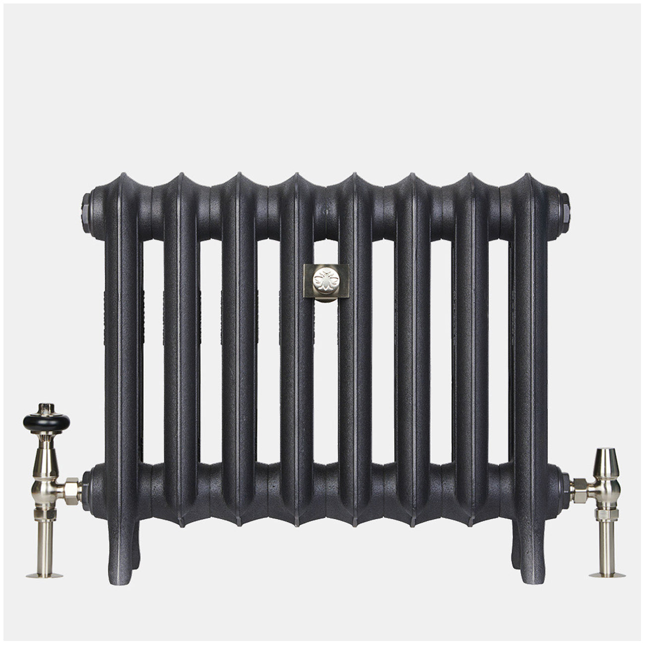 Emmeline II - Astral Grey Mid Cast Iron Column Radiator H470mm x W629mm 2 Column - Floor Standing