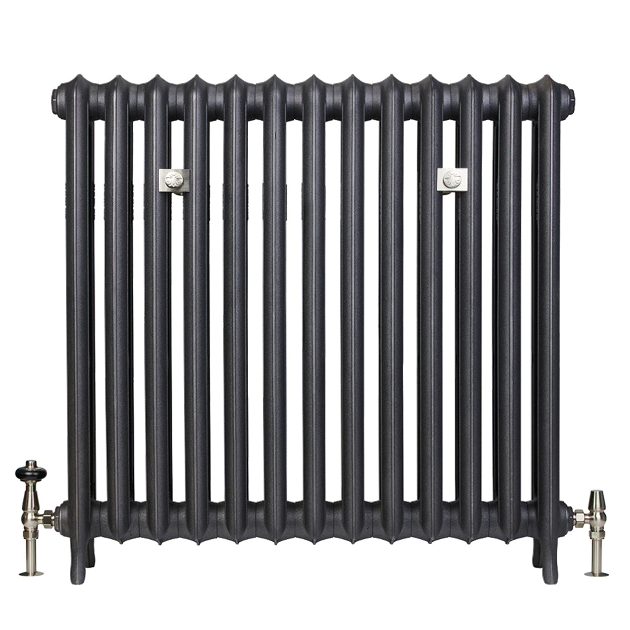 Emmeline II - Astral Grey Mid Cast Iron Column Radiator H870mm x W230mm 2 Column - Floor Standing