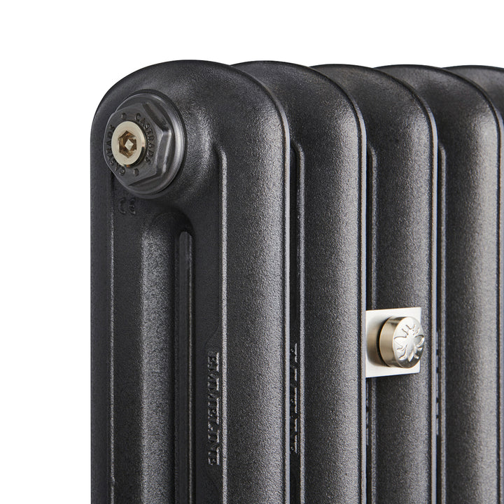 Emmeline II - Astral Grey Mid Cast Iron Column Radiator H413mm x W230mm 2 Column - Wall Hung
