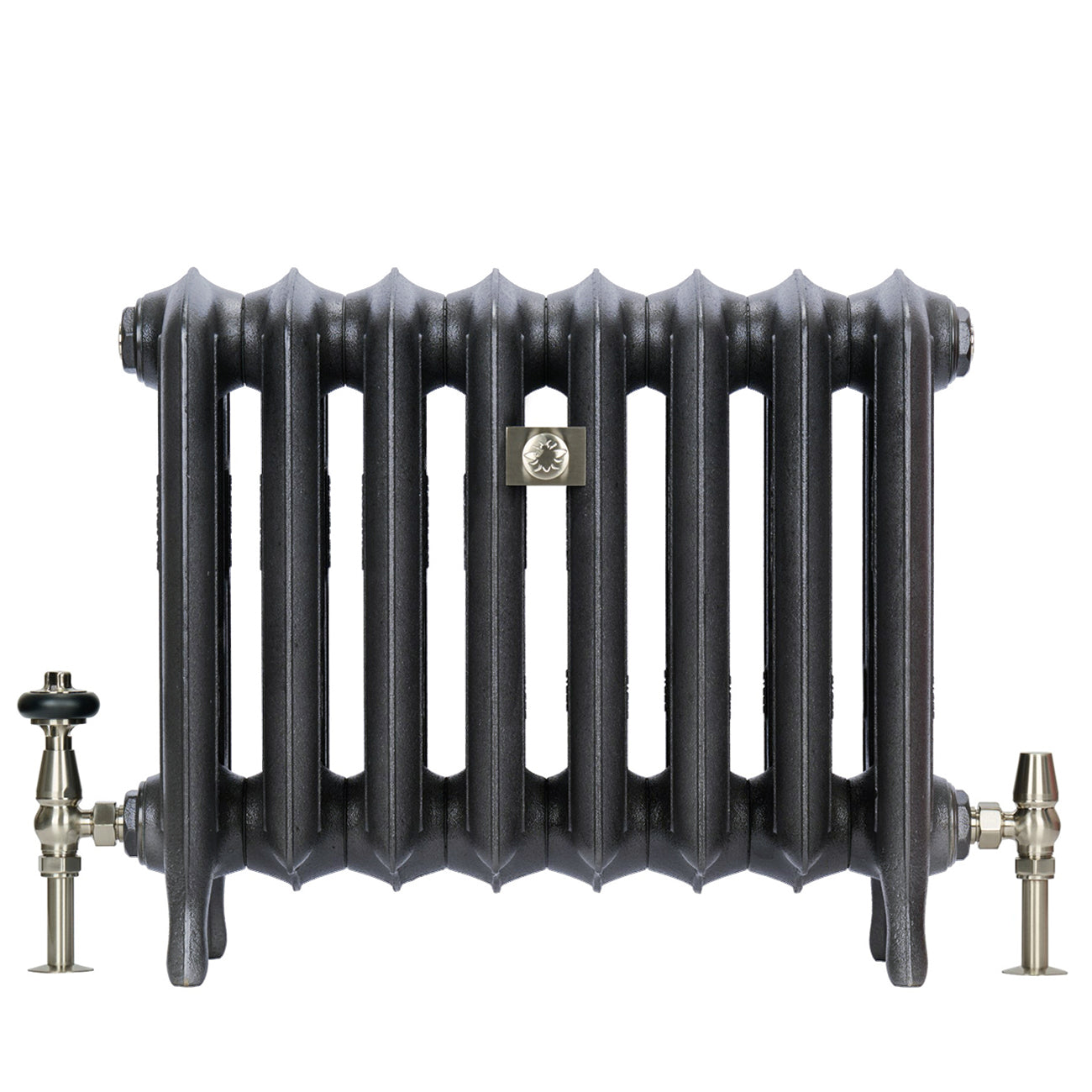 Emmeline III - Astral Grey Mid Cast Iron Column Radiator H470mm x W296mm 3 Column - Floor Standing