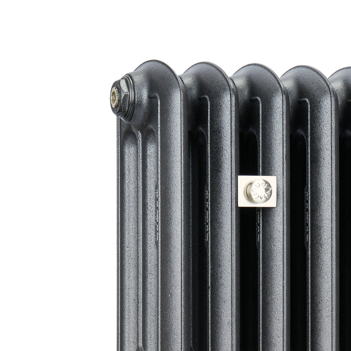 Emmeline III - Astral Grey Mid Cast Iron Column Radiator H470mm x W828mm 3 Column - Floor Standing