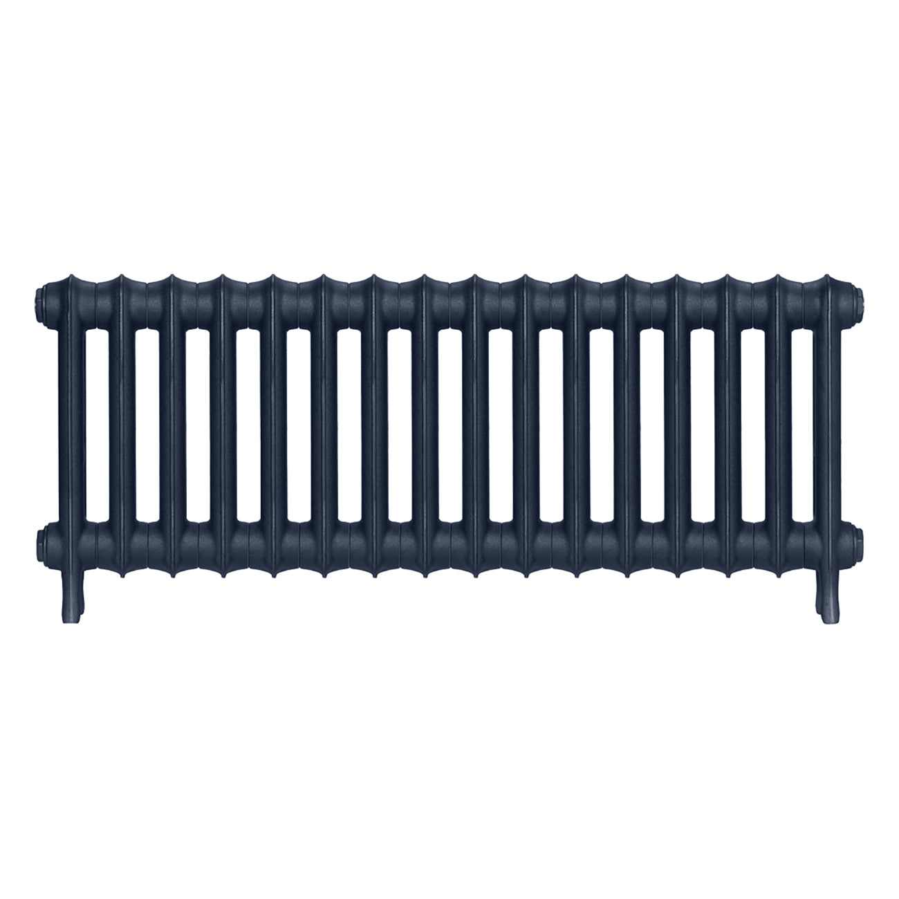 Emmeline II - Anthracite Cast Iron Column Radiator H413mm x W1094mm 2 Column - Wall Hung