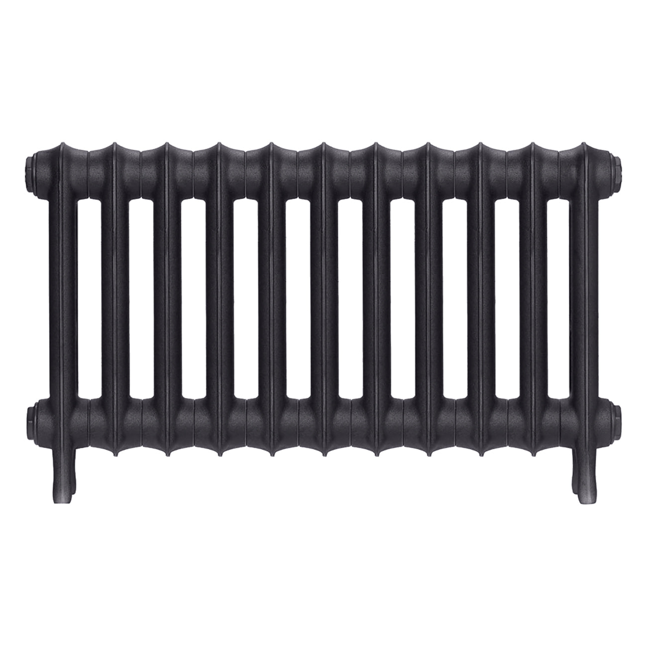 Emmeline I - Black Iron Cast Iron Column Radiator H407mm x W762mm 1 Column - Wall Hung