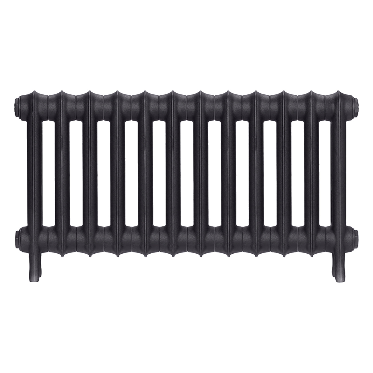 Emmeline I - Black Iron Cast Iron Column Radiator H407mm x W828mm 1 Column - Wall Hung