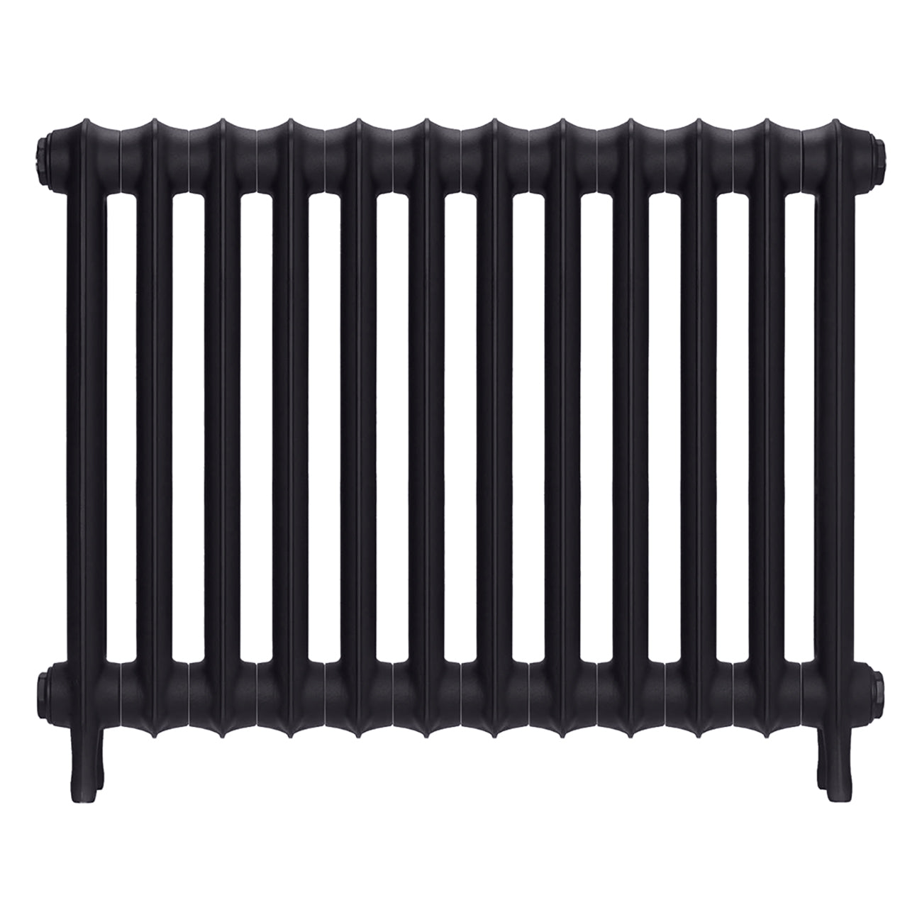 Emmeline I - Black Iron Cast Iron Column Radiator H607mm x W828mm 1 Column - Wall Hung