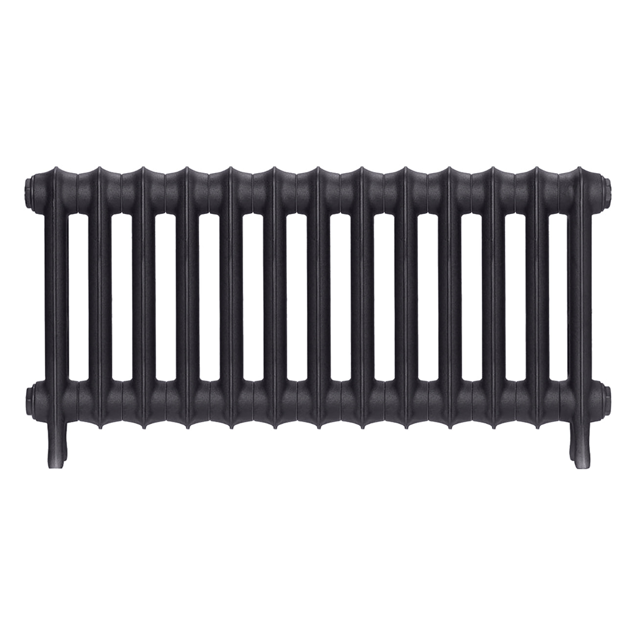 Emmeline I - Black Iron Cast Iron Column Radiator H407mm x W895mm 1 Column - Wall Hung