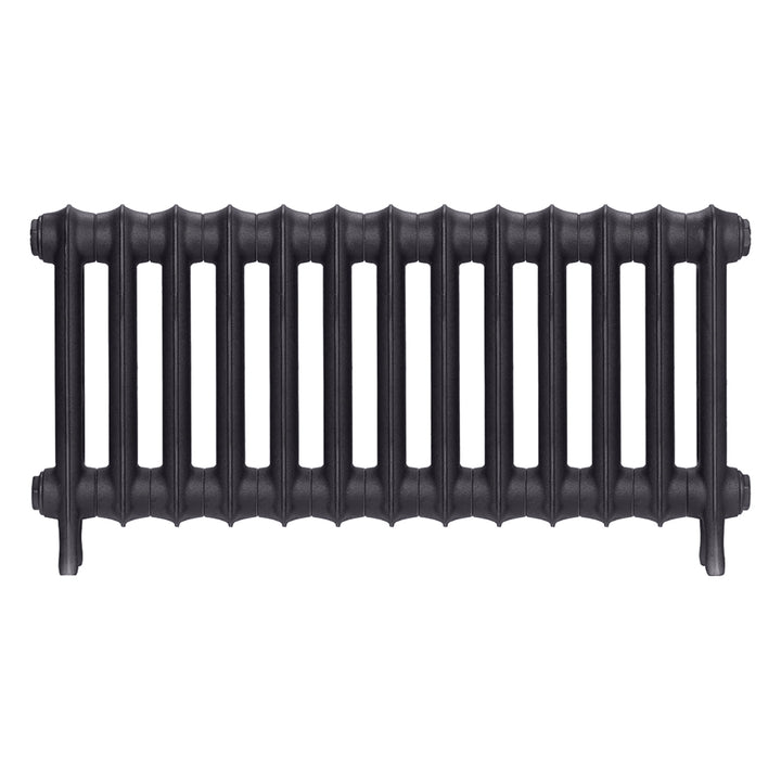 Emmeline I - Black Iron Cast Iron Column Radiator H407mm x W895mm 1 Column - Wall Hung