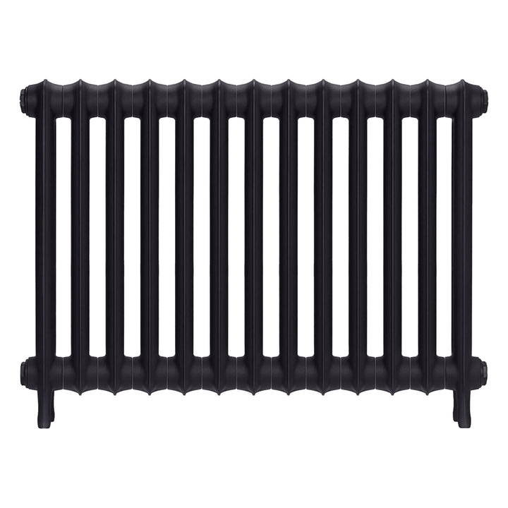 Emmeline I - Black Iron Cast Iron Column Radiator H607mm x W895mm 1 Column - Wall Hung