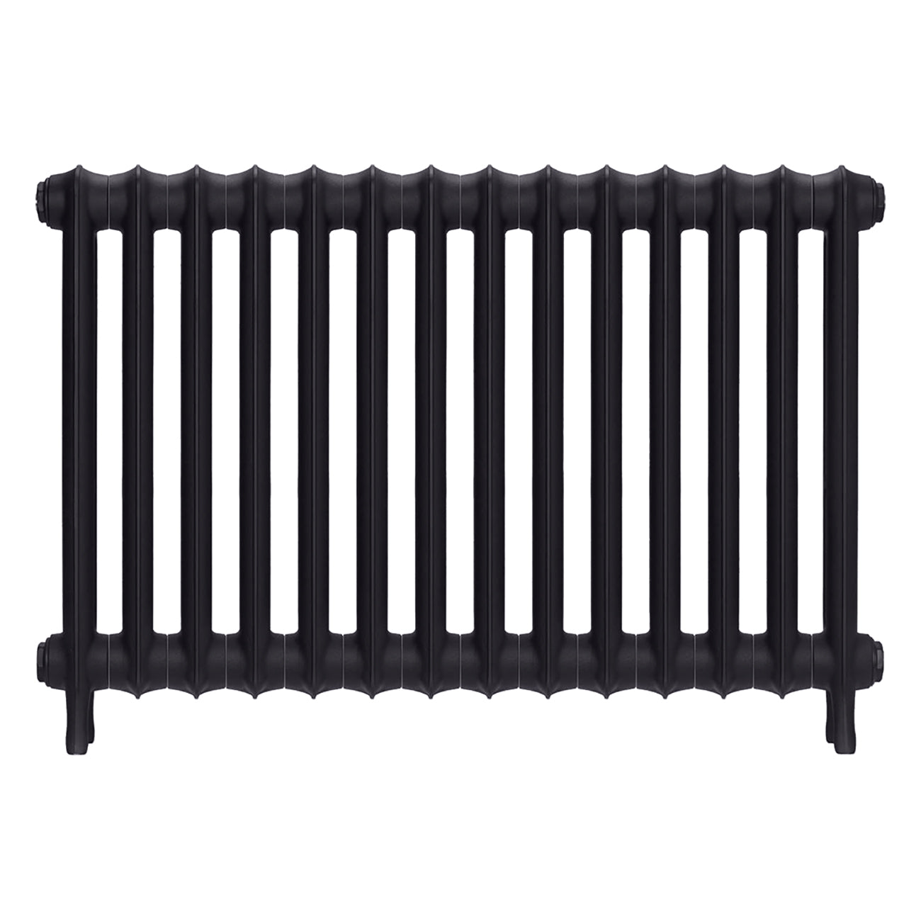 Emmeline I - Black Iron Cast Iron Column Radiator H607mm x W961mm 1 Column - Wall Hung