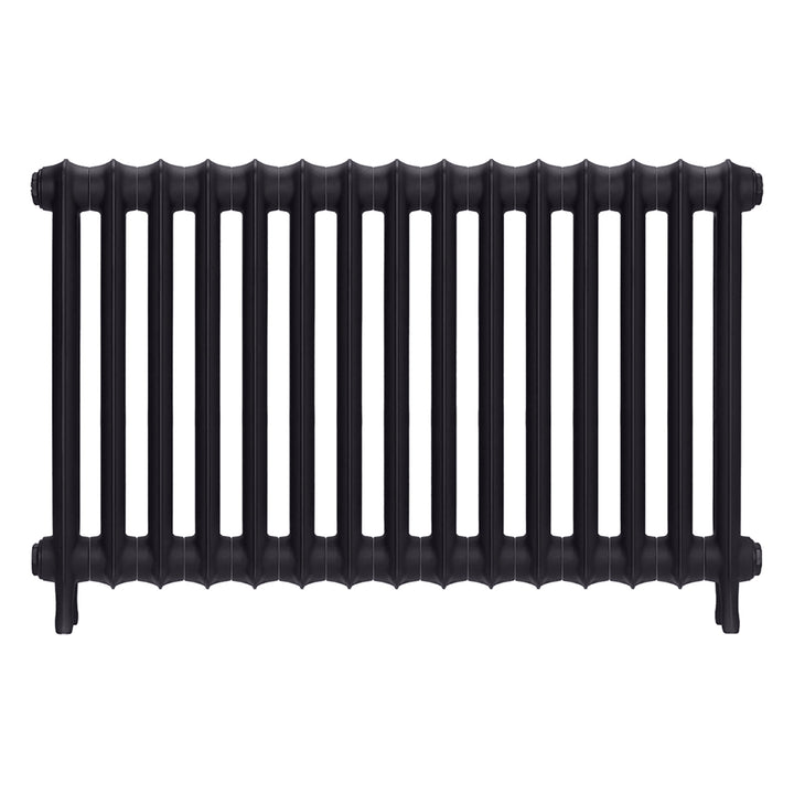 Emmeline I - Black Iron Cast Iron Column Radiator H607mm x W1028mm 1 Column - Wall Hung
