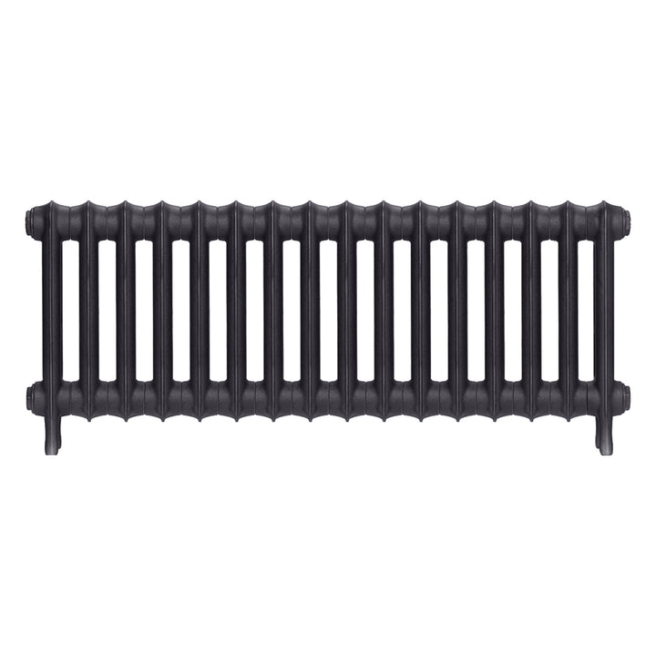 Emmeline I - Black Iron Cast Iron Column Radiator H407mm x W1094mm 1 Column - Wall Hung