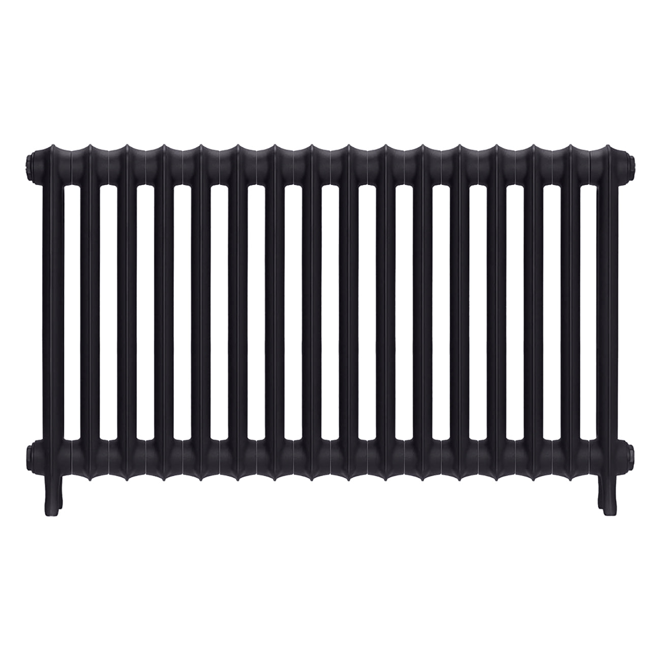 Emmeline I - Black Iron Cast Iron Column Radiator H607mm x W1094mm 1 Column - Wall Hung