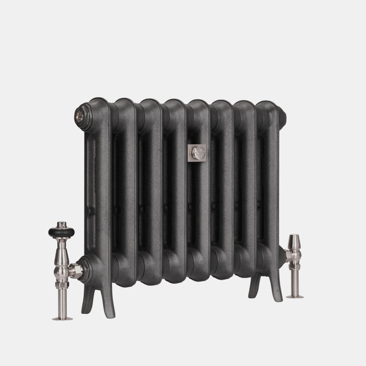 Emmeline I - Ceramic White Cast Iron Column Radiator H465mm x W363mm 1 Column - Floor Standing